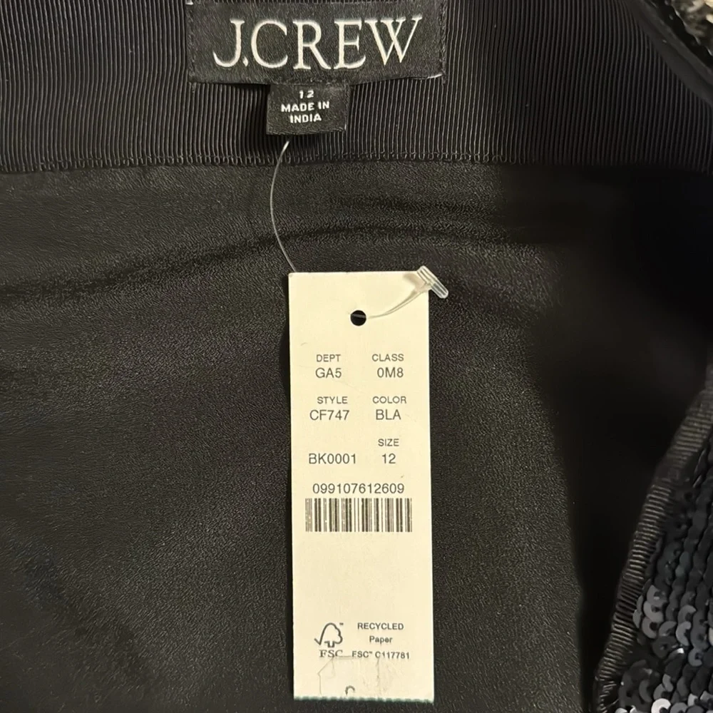 J.Crew Gwyneth lace-trim slip skirt with sequins CF747